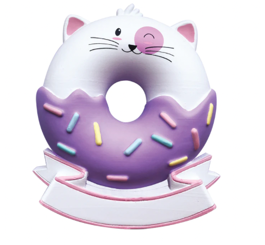 3D Cat Donut Christmas Ornament