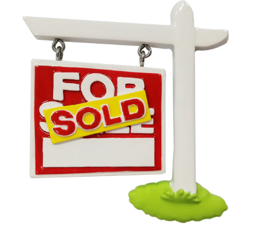 FOR SALE / SOLD REALTOR SIGN Christmas Ornament