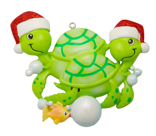 Sea Turtle Couple Christmas Ornament