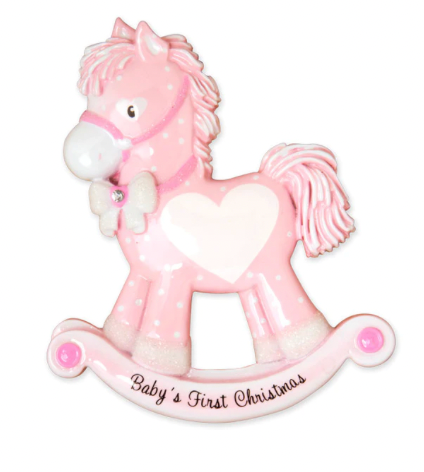 Baby's 1st New Rocking Horse Christmas Ornament