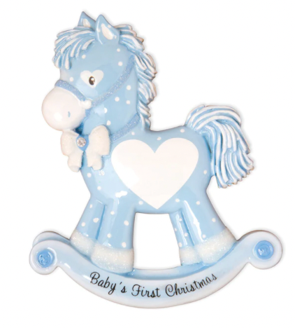 Baby's 1st New Rocking Horse Christmas Ornament