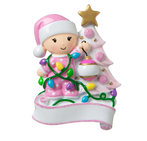 Baby Decorating Tree Christmas Ornament