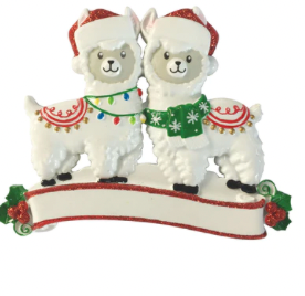 LLama Family Christmas Ornament