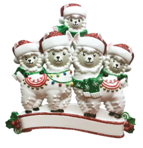 LLama Family Christmas Ornament