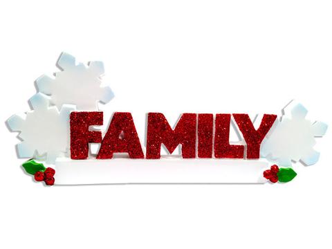 Table Topper Family Snowflake