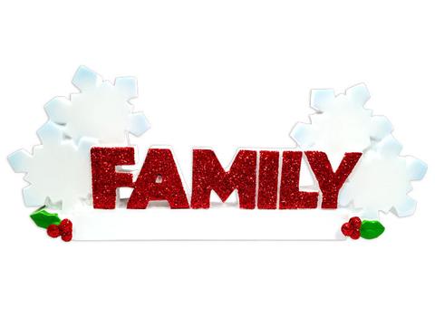 Table Topper Family Snowflake