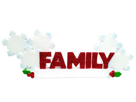 Table Topper Family Snowflake