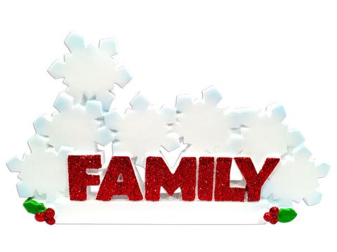 Table Topper Family Snowflake