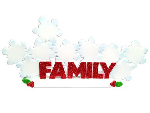 Table Topper Family Snowflake