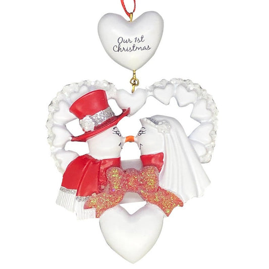 Snow Wedding Christmas Ornament