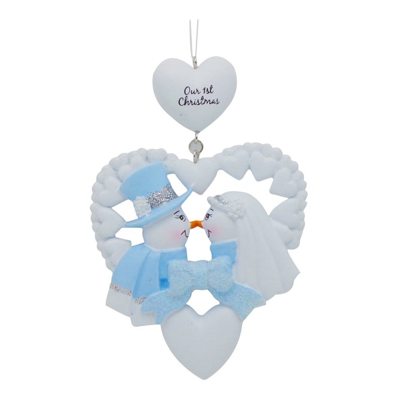 Snow Wedding Christmas Ornament