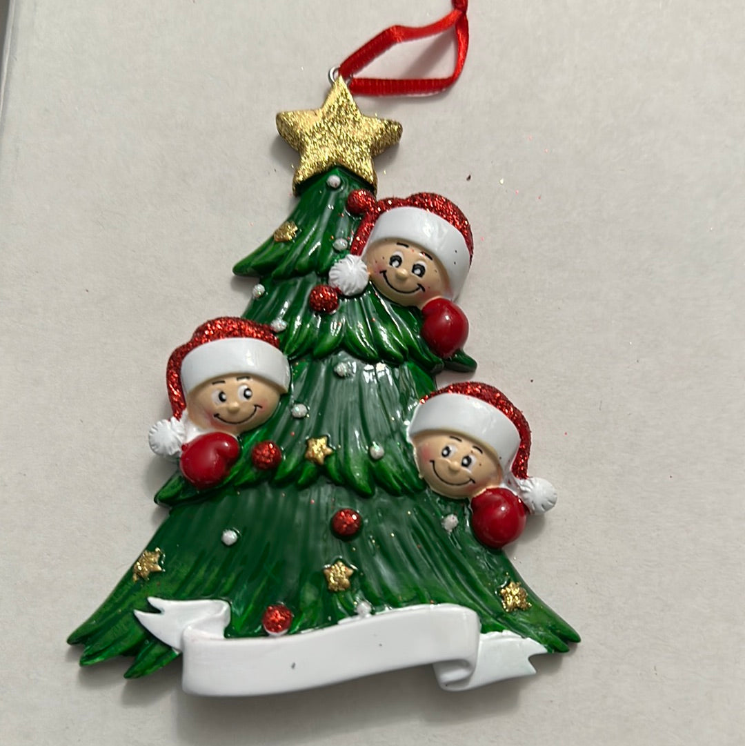 Christmas Tree w/ Faces