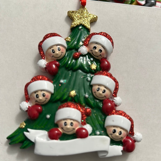 Christmas Tree w/ Faces